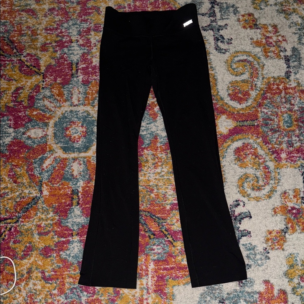 PINK Black Flared Leggings